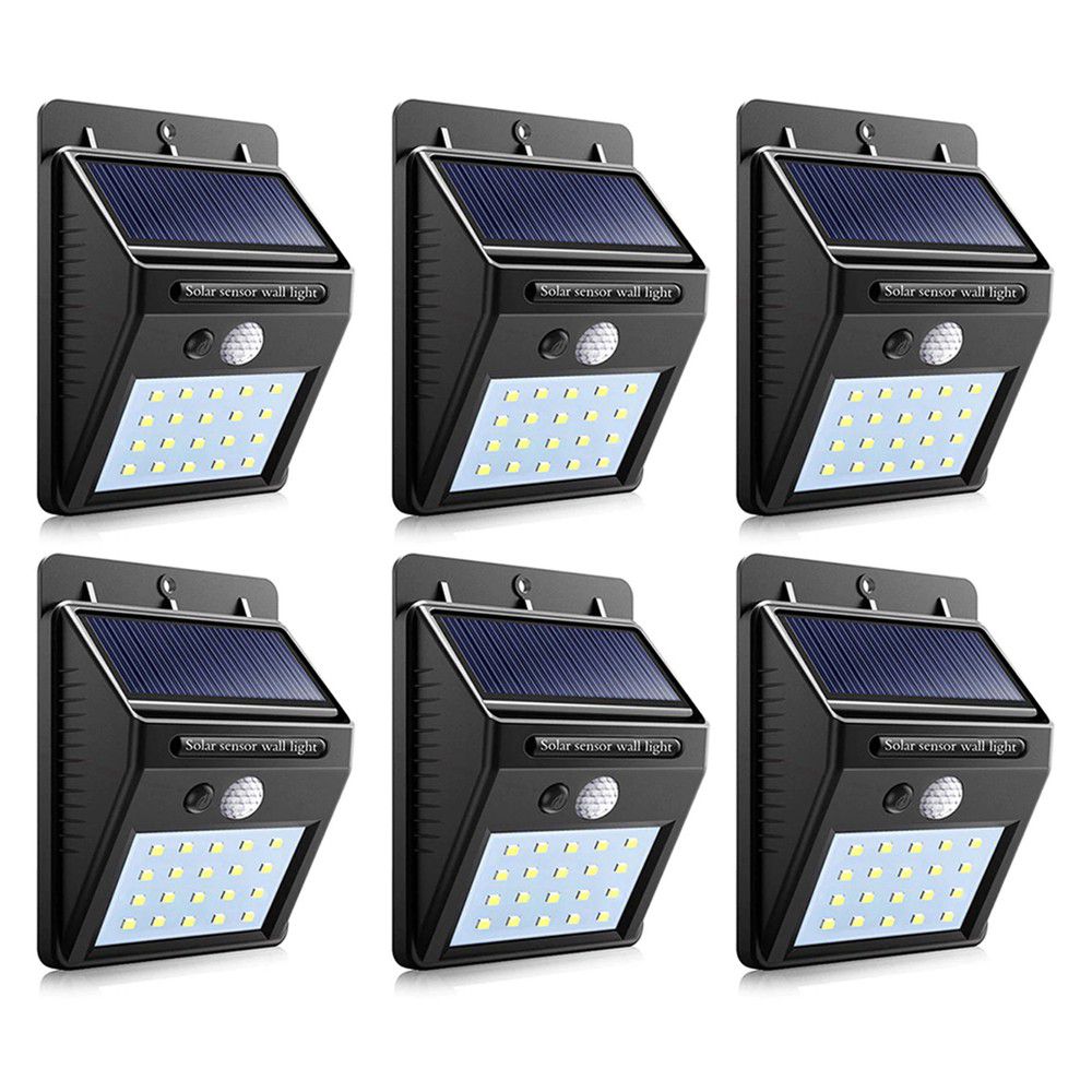 Solar Motion Sensor Security Lights – Pack of 6