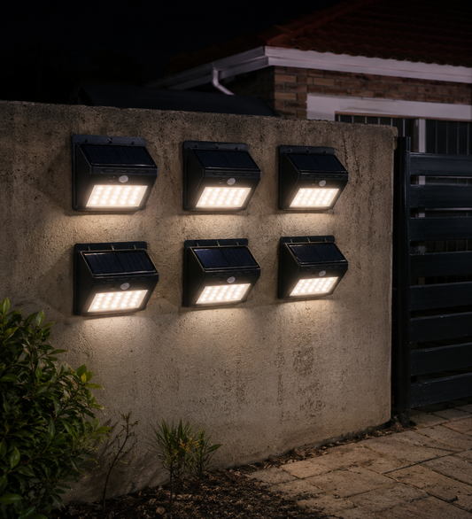 Solar Motion Sensor Security Lights – Pack of 6