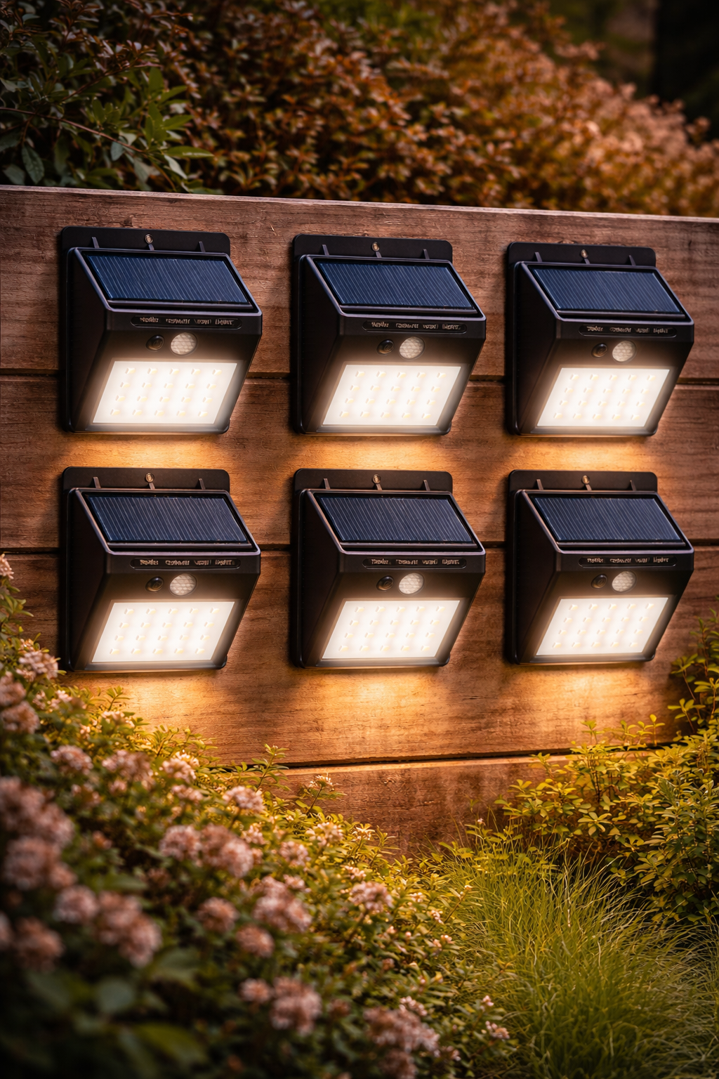 Solar Motion Sensor Security Lights – Pack of 6